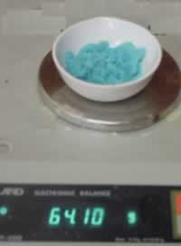 Step 2 -weigh the crucible  and sample of hydrated copper sulfate.(64.10grams)