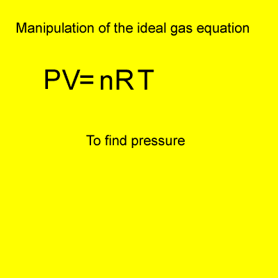 Chemistry Manipulating The Ideal Gas Equation