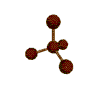 Methane molecule is symmetrical.